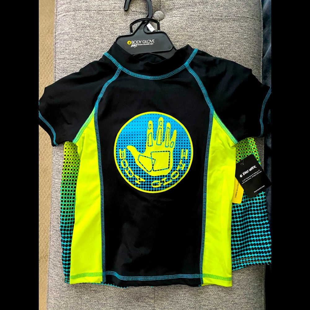 Boys’ Swim shorts and rash guard